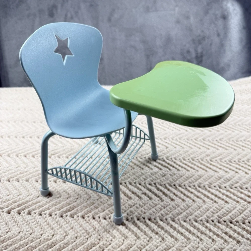 American Girl Doll School Desk Blue and Green 18‎ Inch Doll School Play